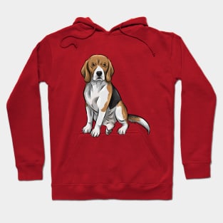 Cute Tri-Color Beagle Dog Hoodie